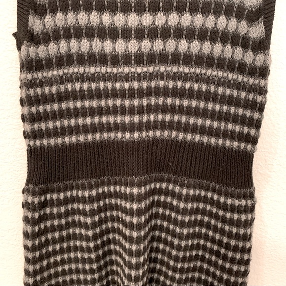 Spring + Mercer Black Gray Sleeveless Chunky Knit Sweater Dress Size Large - Picture 8 of 10